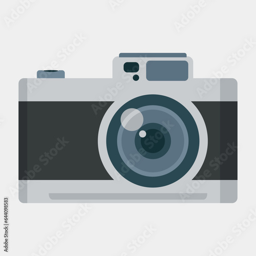 vector simple camera icon isolated on white background