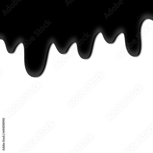 Black colorful dripping splatter, Color splash or Dropping Background.