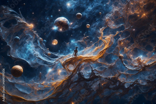 Cosmic Ballet: Surreal Celestial Phenomena in the Interstellar Realm