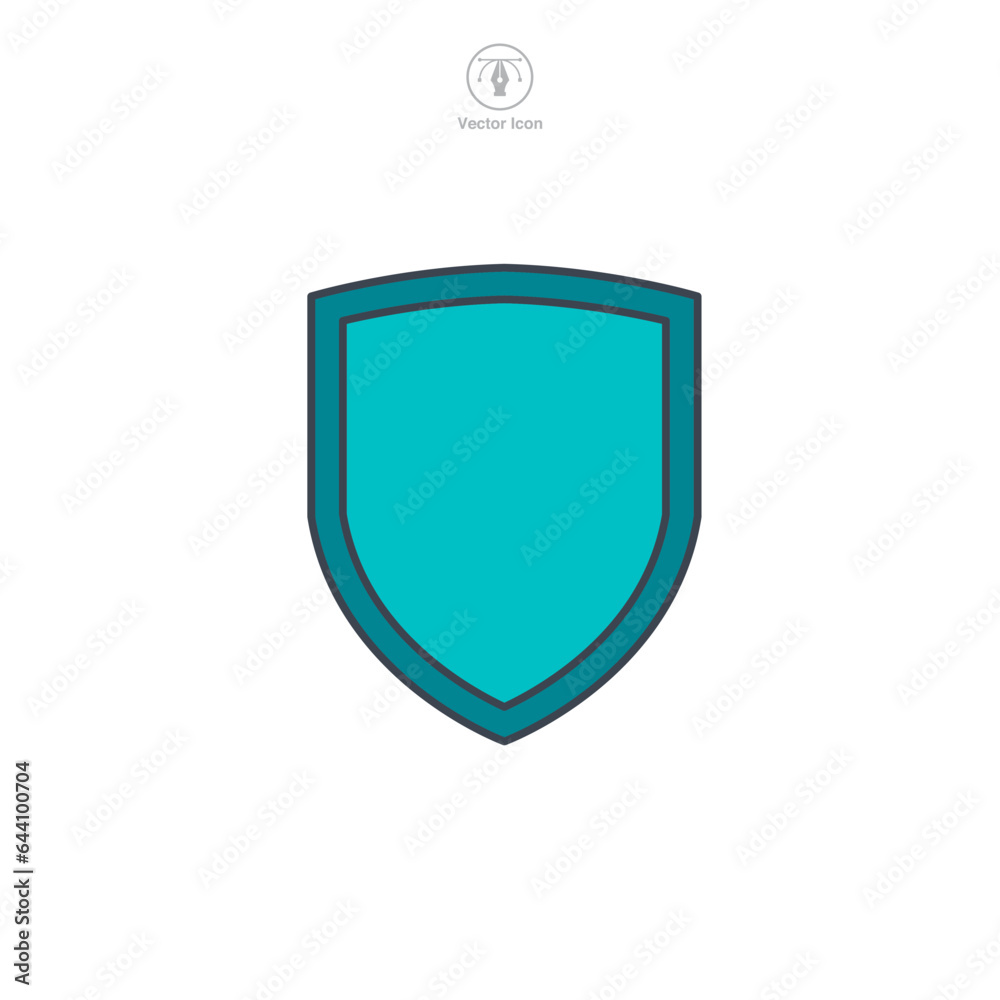 Shield icon symbol vector illustration isolated on white background Shield icon symbol vector illustration isolated on white background