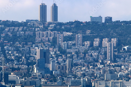 Haifa Israel 30.12. 2022. Haifa is a port city on the Mediterranean coast in northern Israel.