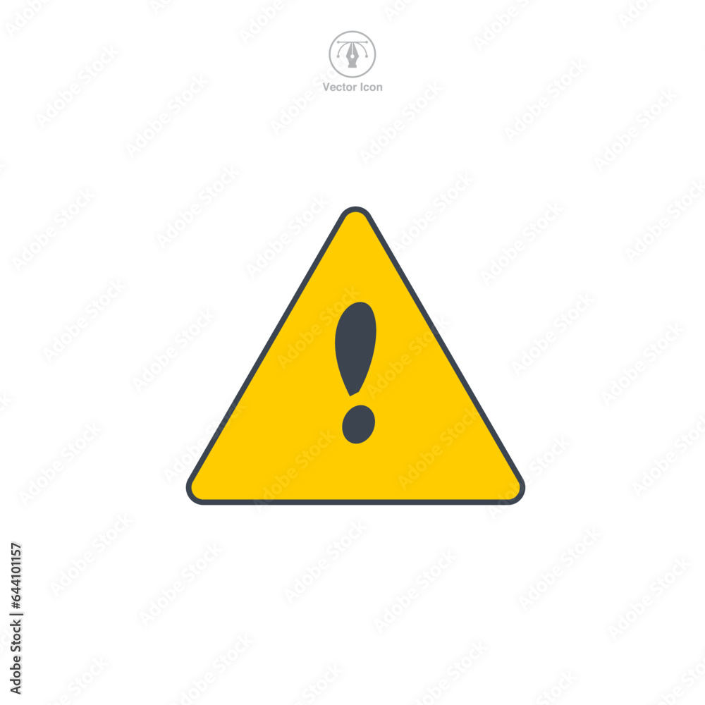 Warning. Exclamation Mark icon symbol vector illustration isolated on white background Warning. Exclamation Mark icon symbol vector illustration isolated on white background