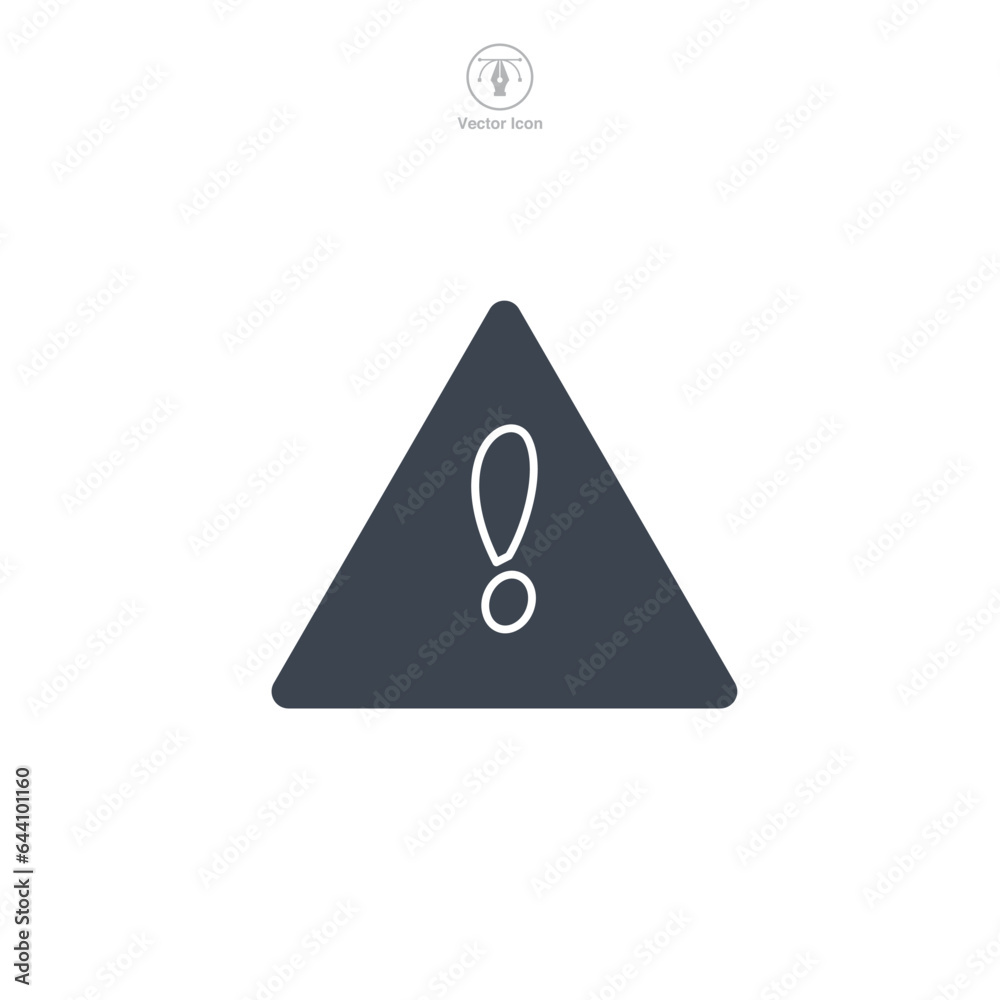 Warning. Exclamation Mark icon symbol vector illustration isolated on white background Warning. Exclamation Mark icon symbol vector illustration isolated on white background