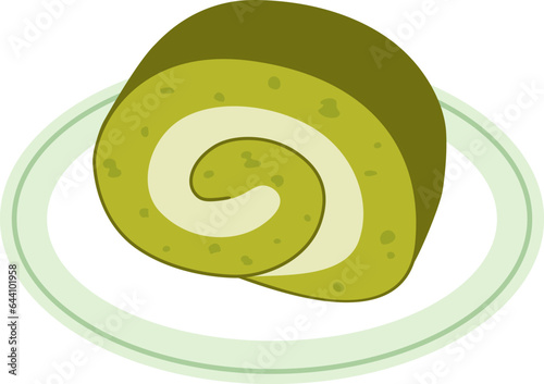 抹茶のロールケーキ Green tea cake roll