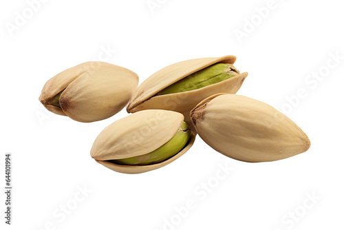 pistachio nuts isolated on white