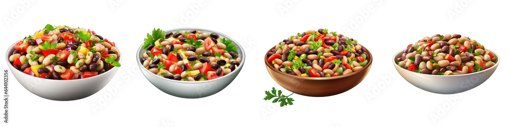 Bean Salad clipart collection, vector, icons isolated on transparent background