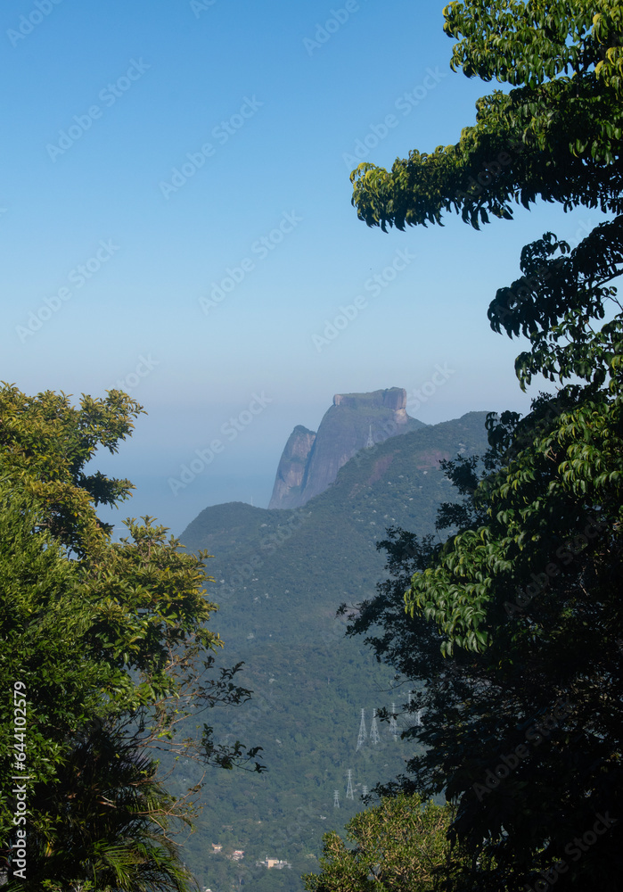 Rio de Janeiro, Brazil: view of Pedra da Gavea, a monolithic mountain in Tijuca Forest, composed of granite and gneiss, one of the highest mountains in the world that ends directly in the ocean