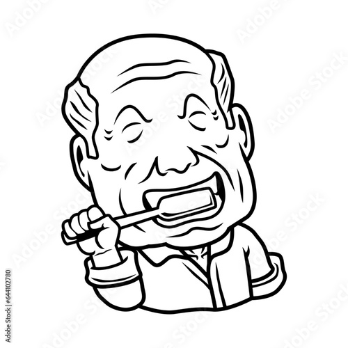 illustration of people daily activities brushing their teeth vector image