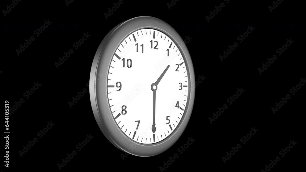 Isolated 3D Clock Animation, with Alpha Channel, Background, Loop
Isolated 3D Clock Animation, with Alpha Channel, Background, Loop