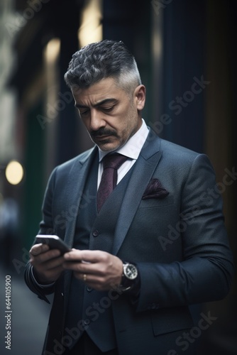 shot of a businessman using his phone to send text messages © Alfazet Chronicles