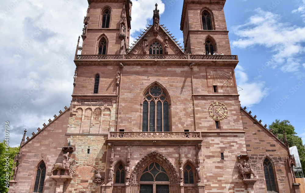 Basel Minster Medium-Cropped Facade Basel Minster Medium-Cropped Facade