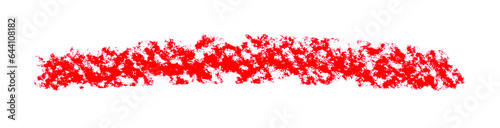 Handgemalte Kreidelinie in rot