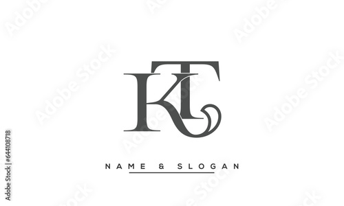 KT,  TK,  K,  T  Abstract  Letters  Logo  Monogram