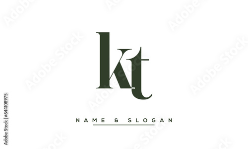 KT,  TK,  K,  T  Abstract  Letters  Logo  Monogram