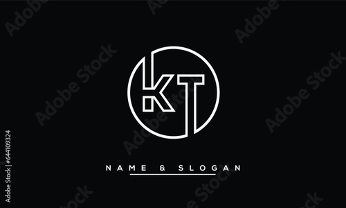 KT,  TK,  K,  T  Abstract  Letters  Logo  Monogram