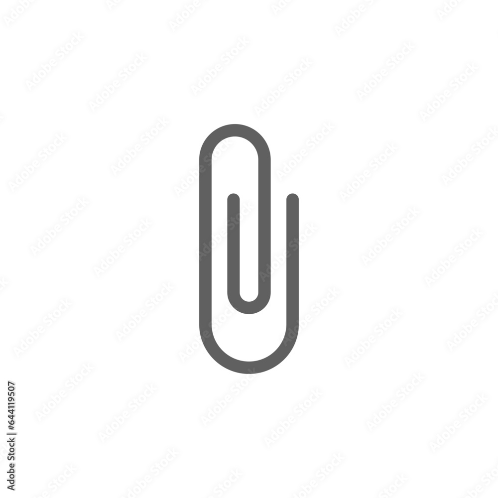 Paper clip icon. Simple outline style. Paperclip, attach, document clip, staple, fastener, page clamp, office concept. Thin line symbol. Vector isolated on white background. Editable stroke SVG. Paper clip icon. Simple outline style. Paperclip, attach, document clip, staple, fastener, page clamp, office concept. Thin line symbol. Vector isolated on white background. Editable stroke SVG.