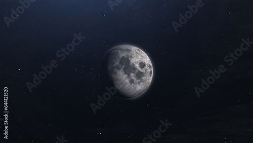 Earth's Moon Beautiful Space Scene © Beyond Astronomy
