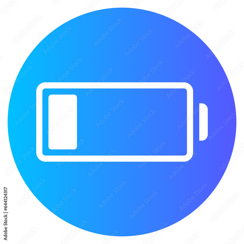 low battery gradient icon