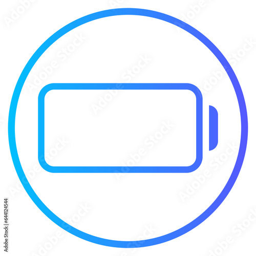 Free Download empty battery gradient icon - GFXLoad