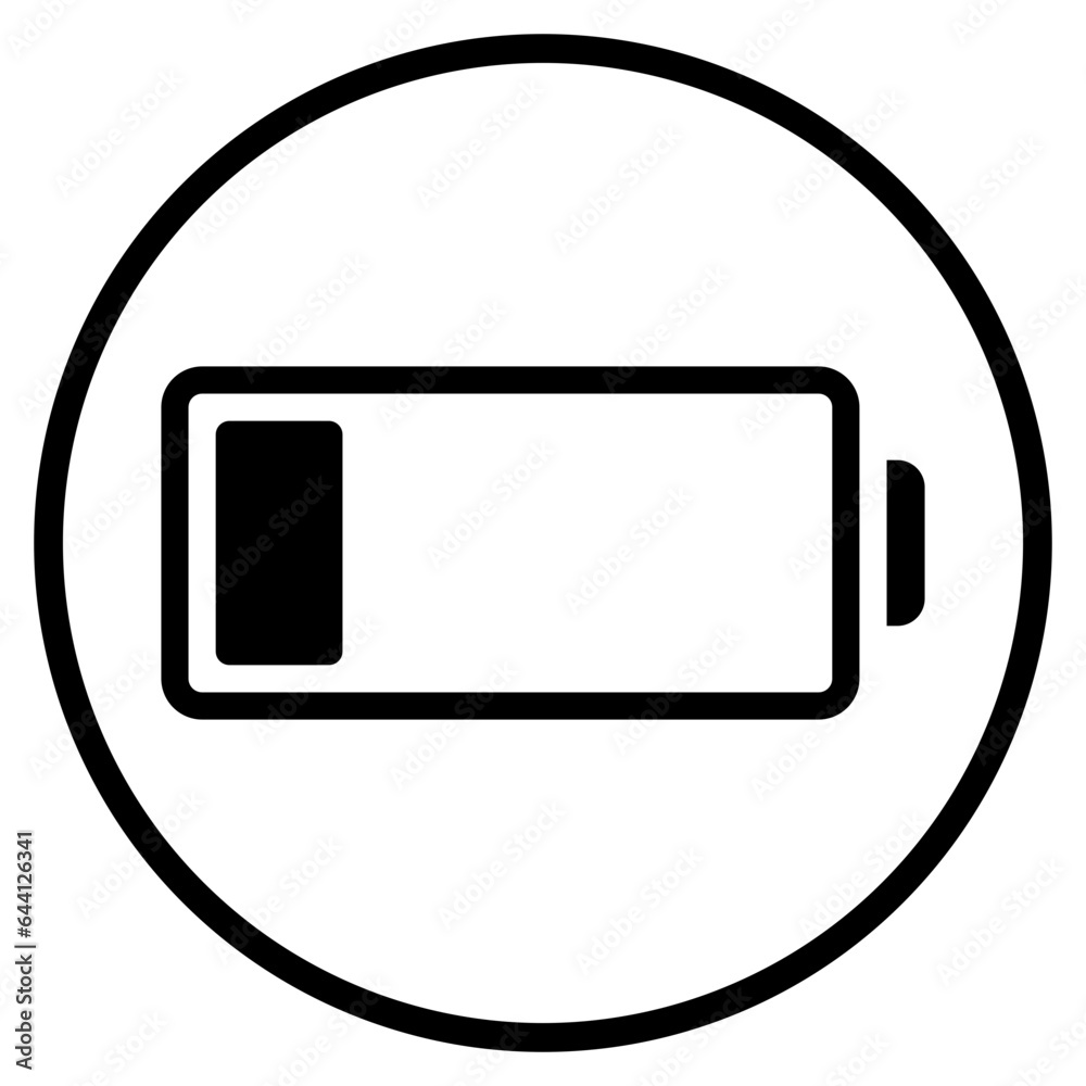 low battery glyph icon low battery glyph icon