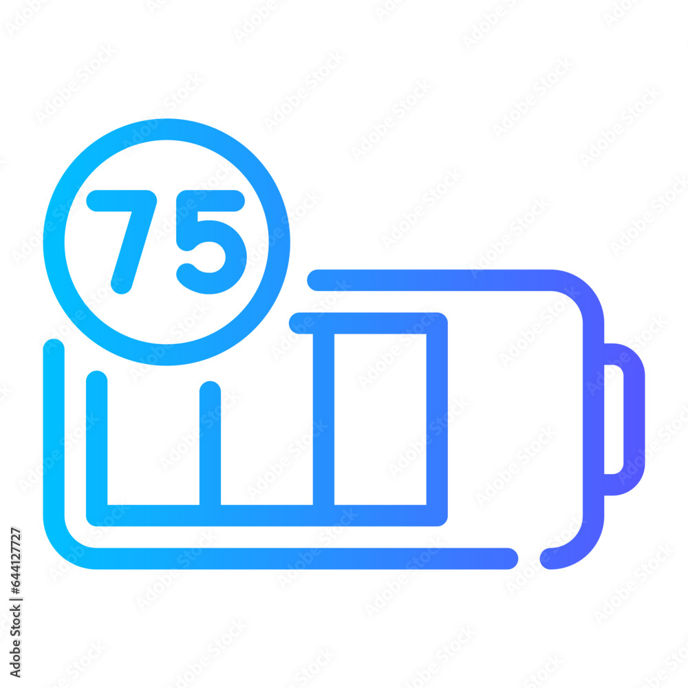 battery gradient icon battery gradient icon