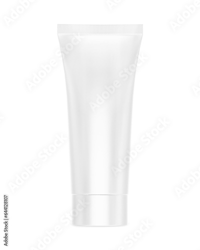 a white cosmetic tube mockup isolated on a white background