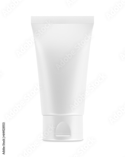 a white cosmetic tube mockup isolated on a white background