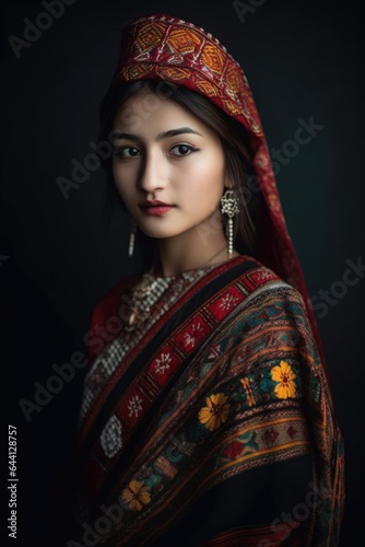 shot of a beautiful young woman in traditional dress