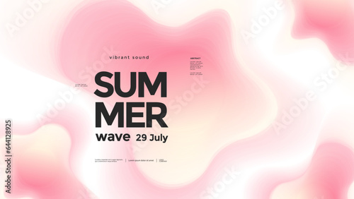 Minimal poster layout with vibrant gradient blurs.