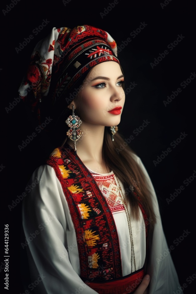 shot of a beautiful young woman in traditional clothing