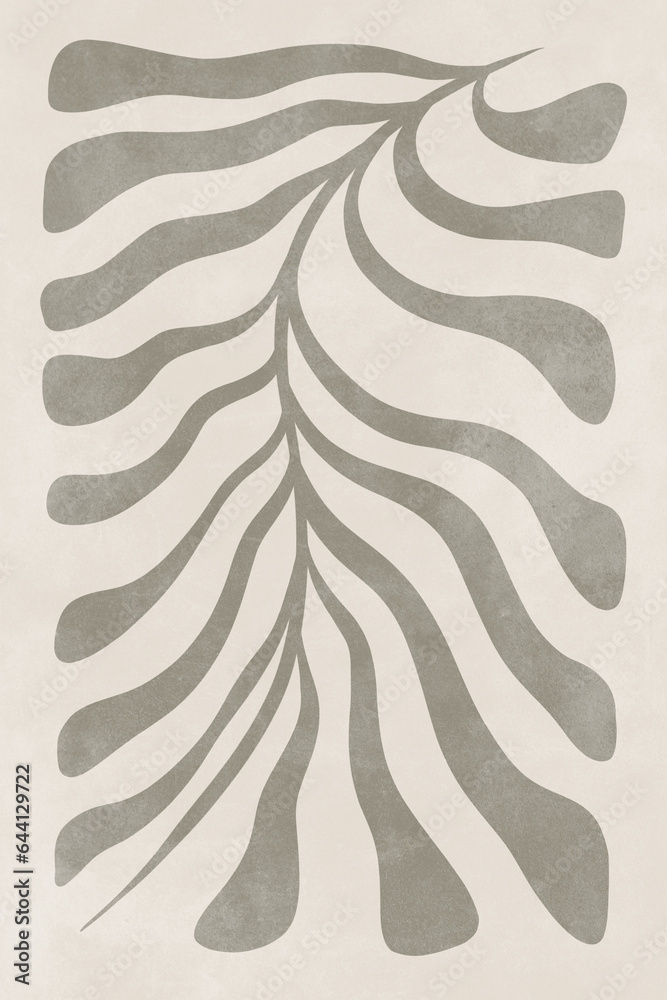 Printable wall art poster print. Hand drawn minimalism design for scandinavian interior.