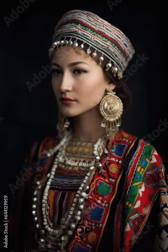 shot of a beautiful young woman in traditional dress