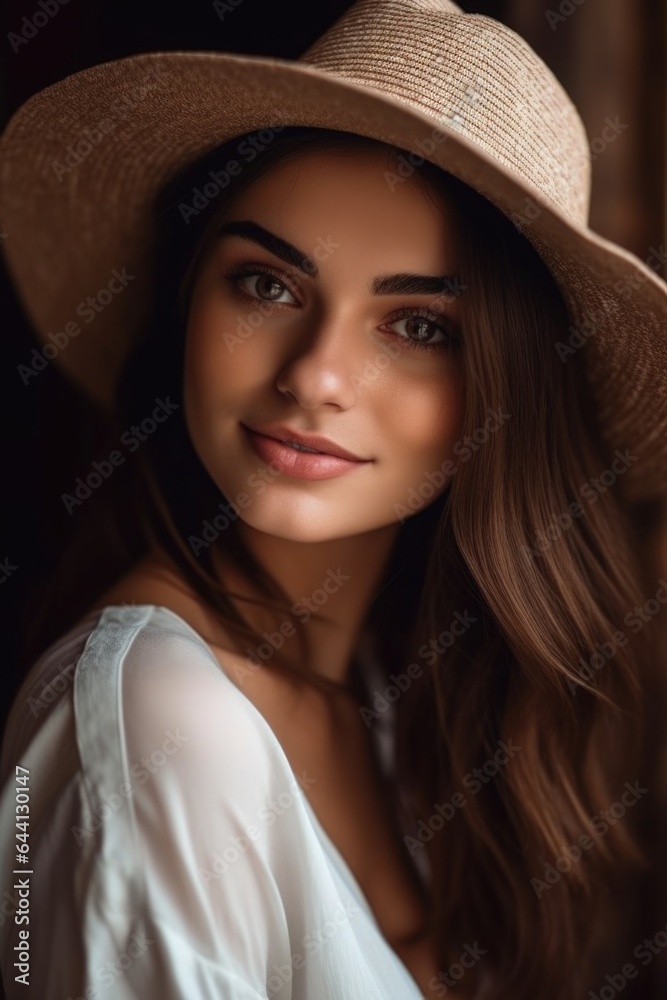 cropped shot of a beautiful young woman wearing a hat cropped shot of a beautiful young woman wearing a hat
