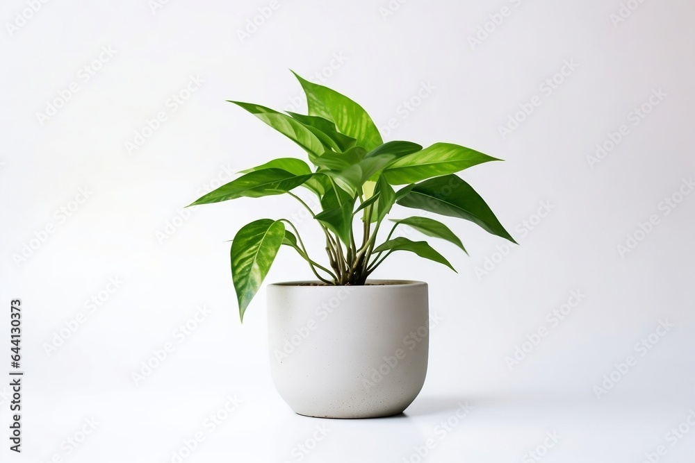 Fresh indoor houseplant with botanical foliage on white background Fresh indoor houseplant with botanical foliage on white background