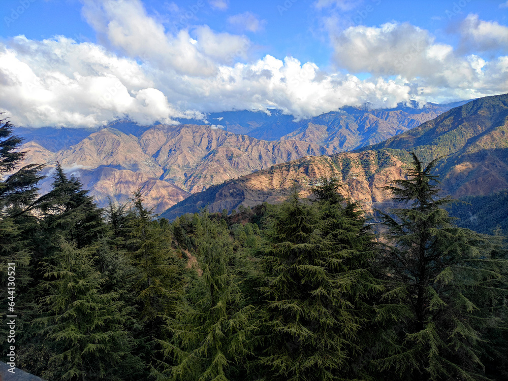 Mussoorie Uttarakhand Hills, Beautiful View Cloud and Trees.