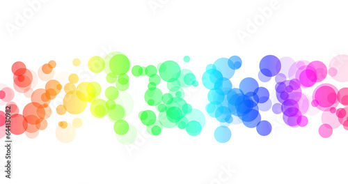 抽象的な虹色グラデーションの玉ボケ素材(背景透過) アルファチャンネル付png © anmitsu