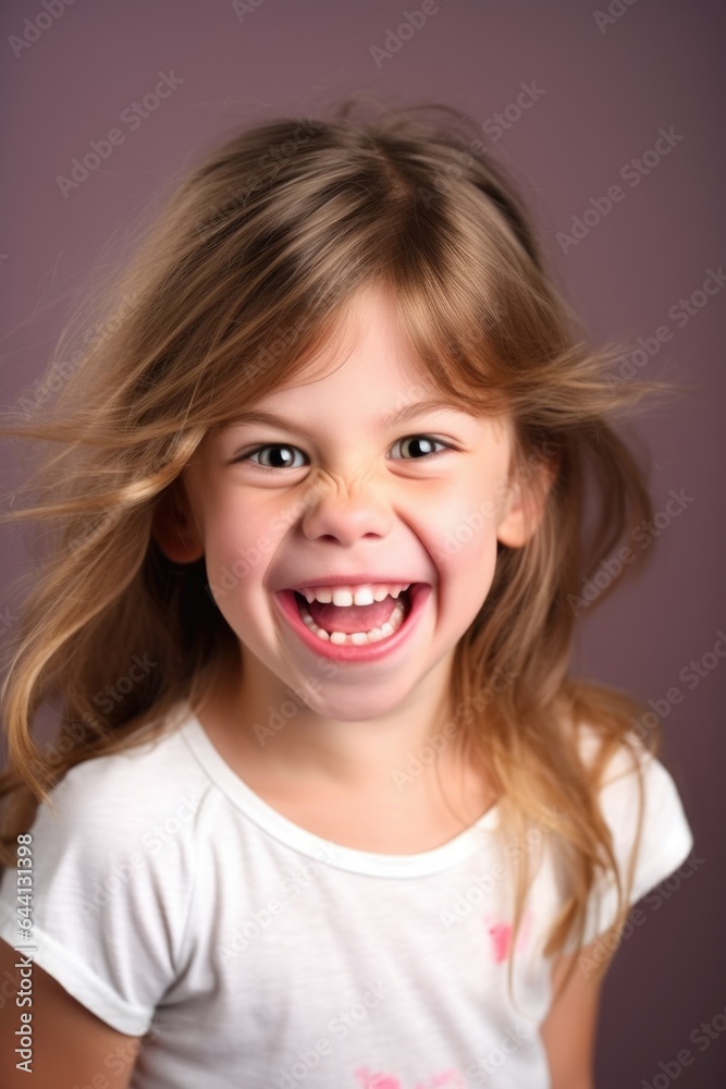 portrait of a happy little girl making funny faces with copyspace portrait of a happy little girl making funny faces with copyspace