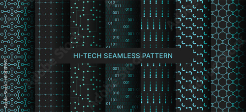 Hi-tech seamless pattern