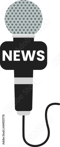 news microphone icon illustration
