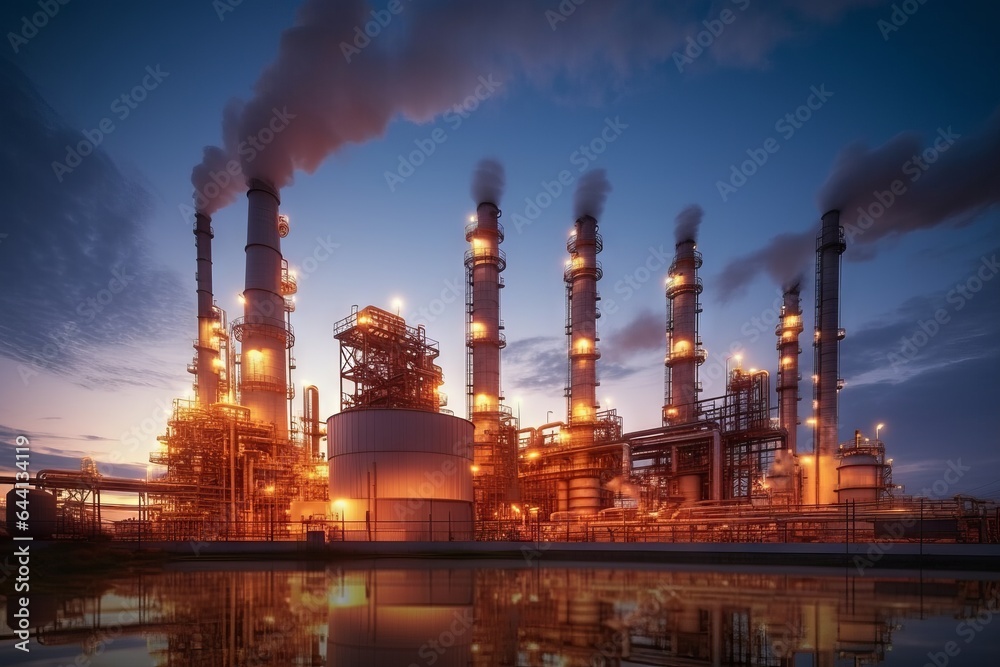 Oil refinery plant for crude oil industry