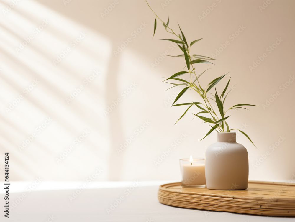 SPA still life background with bamboo and candle. SPA still life background with bamboo and candle.