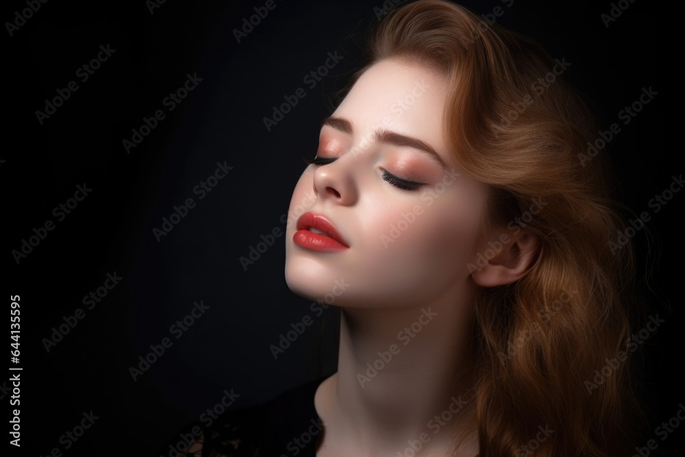 Fototapeta premium studio shot of an attractive young woman with one eye closed