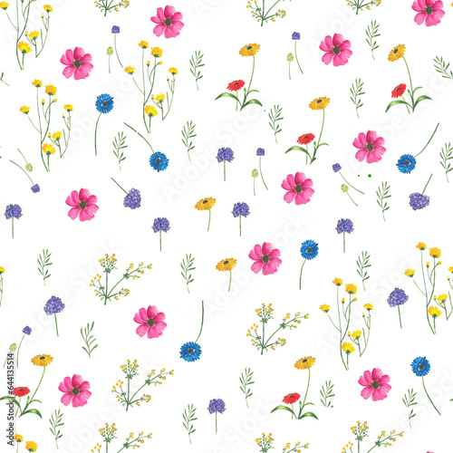 seamless pattern with flowers photo
