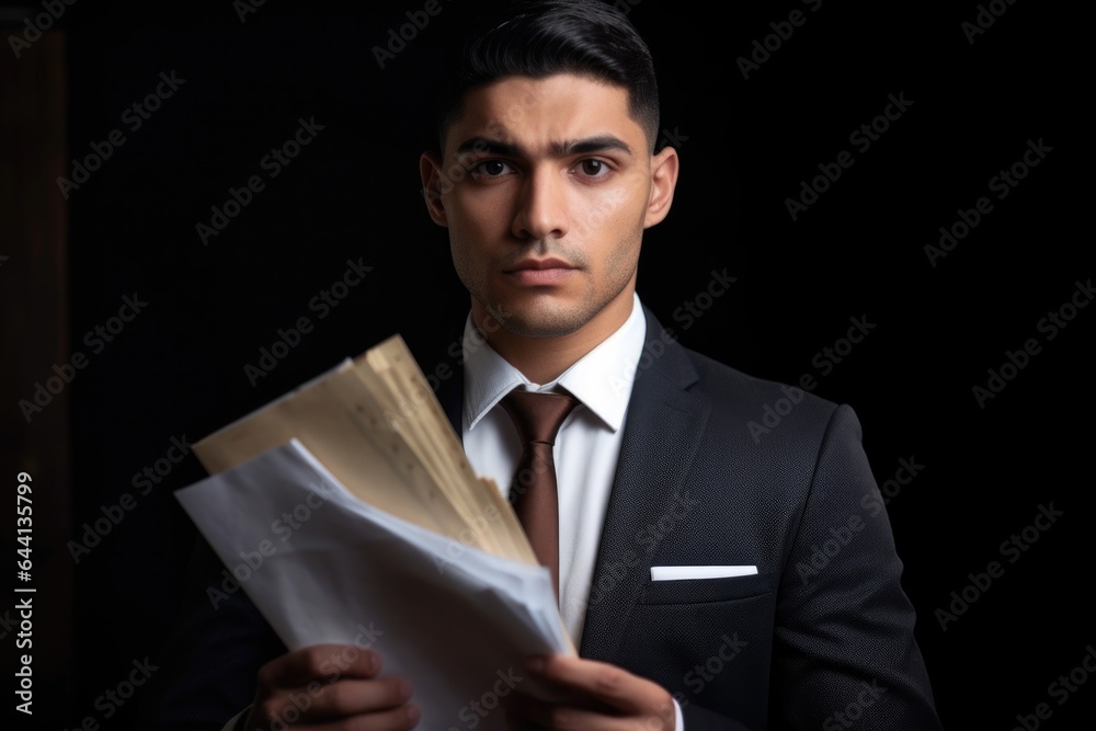 portrait of a handsome young businessman holding paperwork portrait of a handsome young businessman holding paperwork