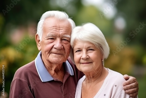 portrait of a senior couple standing together