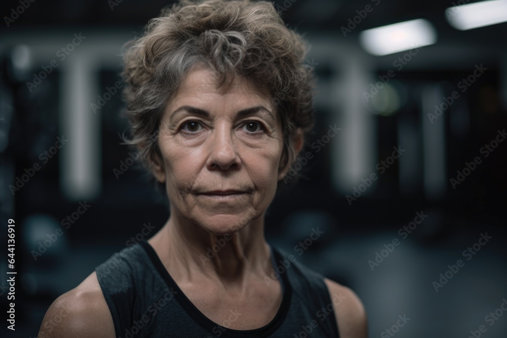 portrait of a woman in the gym portrait of a woman in the gym