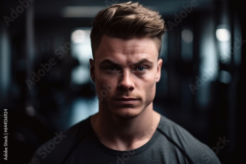 cropped portrait of a young man alone at the gym © Alfazet Chronicles