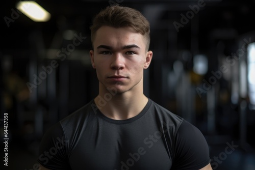 a young man in gym gear facing the camera
