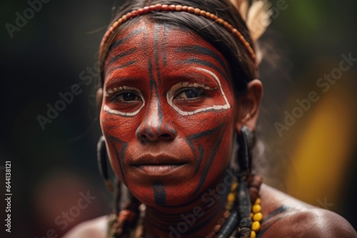 shot of an unrecognizable indigenous woman wearing traditional face paint