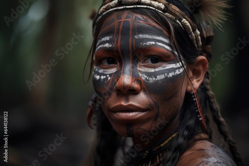 shot of an unrecognizable indigenous woman wearing traditional face paint